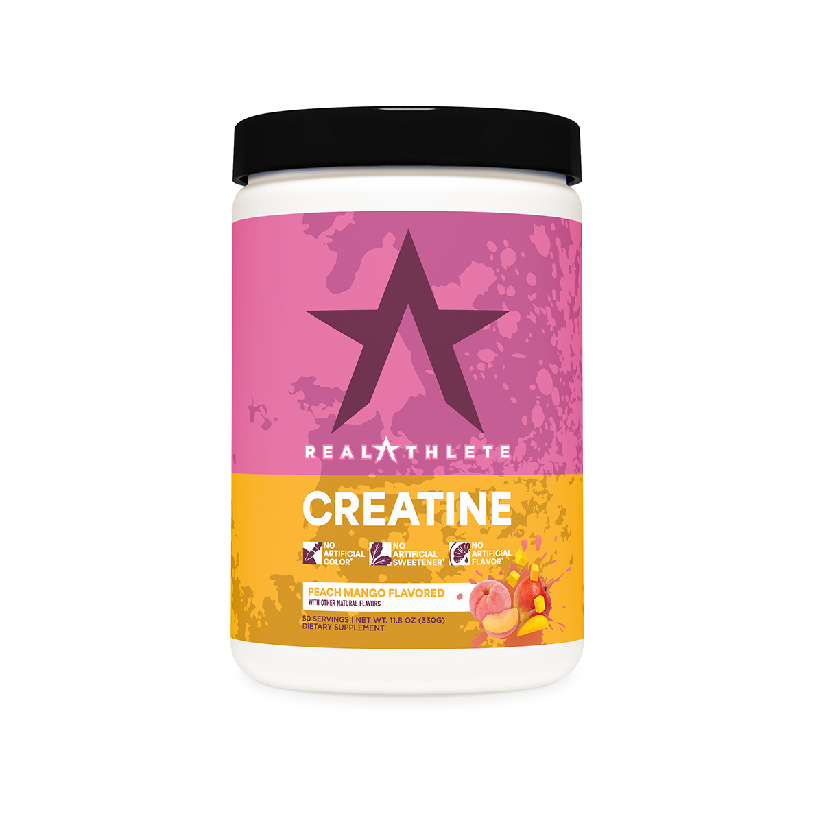 real athlete supps creatine peach mango | peach mango creatine powder | fruity creatine muscle support | peach mango strength creatine | refreshing creatine performance boost.