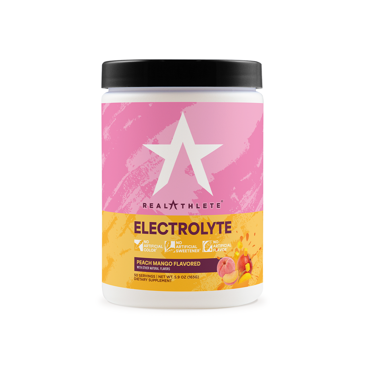 real athlete supps electrolytes peach mango | peach mango hydration drink | electrolyte boost peach mango | natural peach mango electrolytes | peach mango fitness hydration.